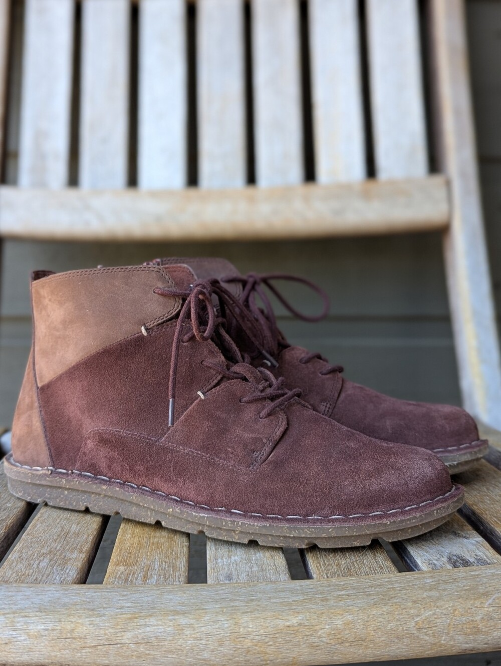 Clarks Tamitha Key Low Boot Lace Up Side Zip Mahogany Dark Red Women's Size 10M